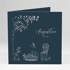 Faire-part naissance scène de vie plié