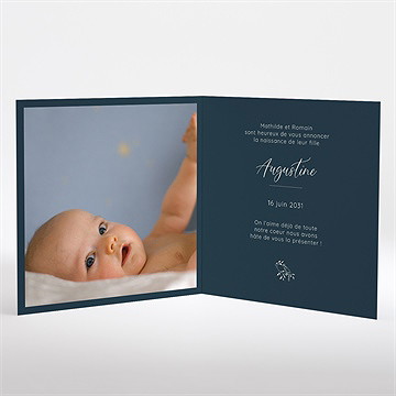 Faire-part naissance scène de vie plié - Intérieur du faire-part