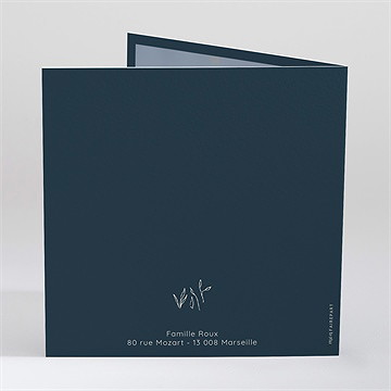 Faire-part naissance scène de vie plié - Dos du faire-part