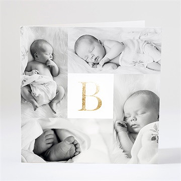 Faire-part naissance tout en rondeur carte plié