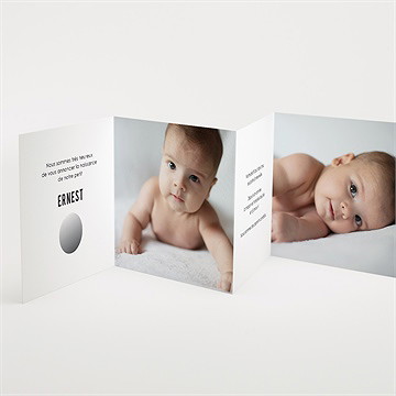 Faire-part naissance horizon accordéon - Détail du faire-part