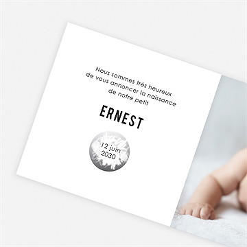 Faire-part naissance horizon accordéon - Zoom faire-part