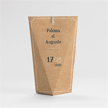 Boîte de dragées mariage notre moment étui - Dos de la boîte