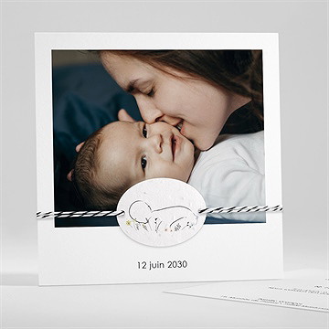 Faire-part naissance horizon ensemencée