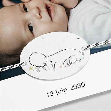 Faire-part naissance horizon ensemencée - Détail du faire-part