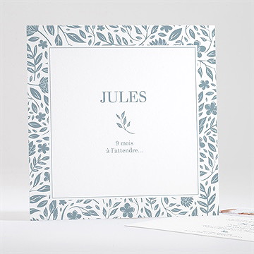 Faire-part naissance adorable carré