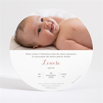 Faire-part naissance pêcheur d'étoile dorure - Dos du faire-part