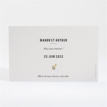 Save the Date mariage vintage champetre - Dos de la carte