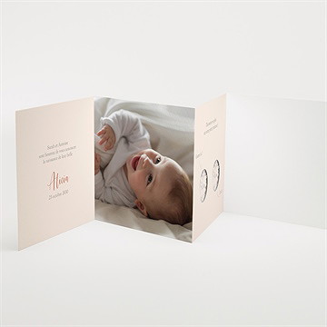 Faire-part naissance enfantine à gratter - Intérieur du faire-part