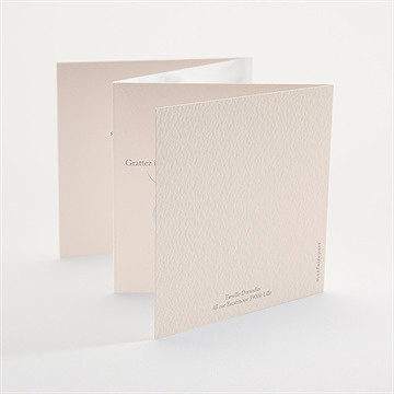 Faire-part naissance enfantine à gratter - Dos du faire-part