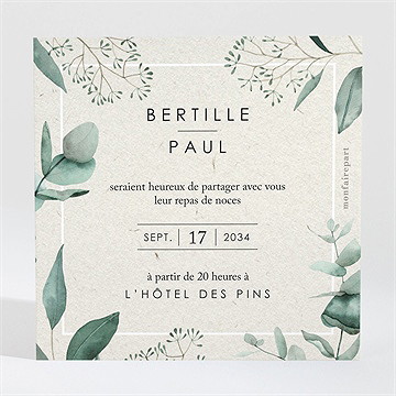 Carton d'invitation mariage sauvage