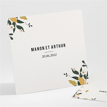 Carton d'invitation mariage vintage champetre