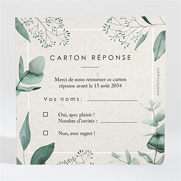 Carton réponse mariage sauvage