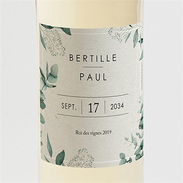 Etiquette de bouteille mariage sauvage