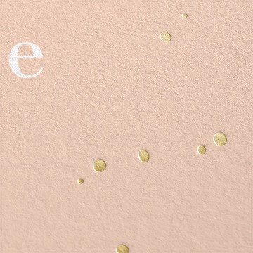 Faire-part naissance nuances de cuivre dorure - Marquage à chaud OR