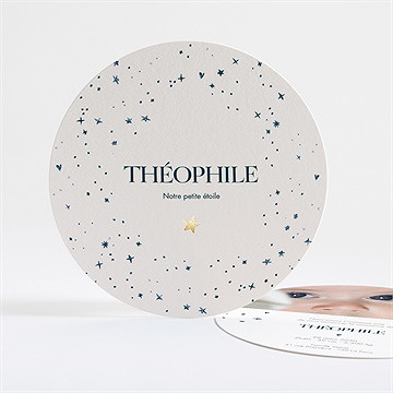 Faire-part naissance petit astre dorure