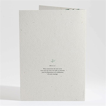 Livret de messe mariage sauvage - Dos du livret