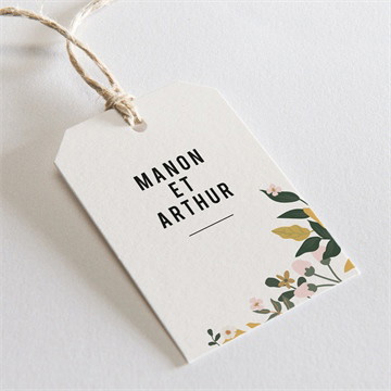 Etiquette mariage vintage champetre pocketfold