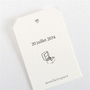 Etiquette mariage mariés illustrés - Dos de l'étiquette