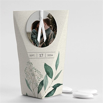 Boîte de dragées mariage sauvage étui