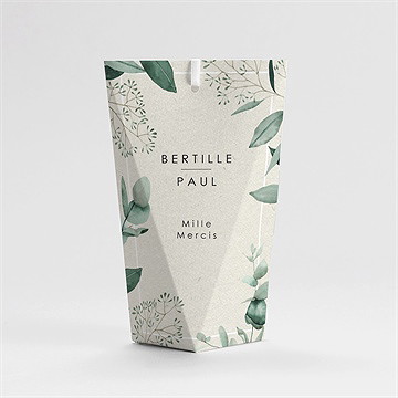 Boîte de dragées mariage sauvage étui - Dos de la boîte