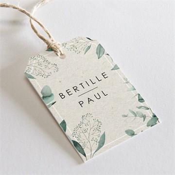 Etiquette mariage sauvage pliée