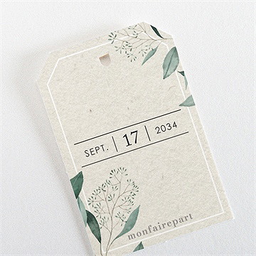 Etiquette mariage sauvage - Dos de l'étiquette