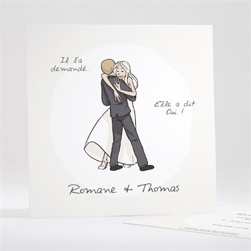 Save the Date mariage mariés illustrés
