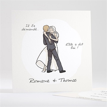 Save the Date mariage mariés illustrés