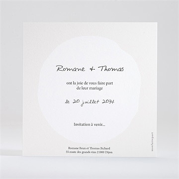 Save the Date mariage mariés illustrés - Dos de la carte