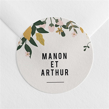 Sticker mariage vintage champetre