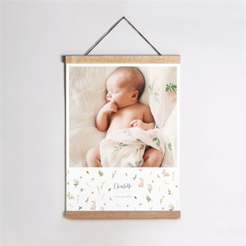 Affiche naissance champetre