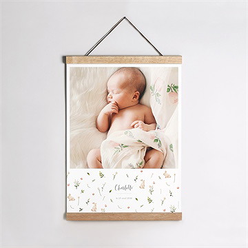 Affiche naissance champetre