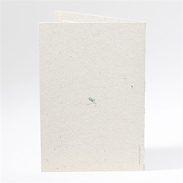 Menu mariage sauvage - Dos du menu