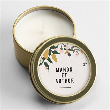 Bougie mariage vintage champetre pocketfold