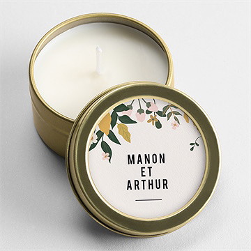 Bougie mariage vintage champetre