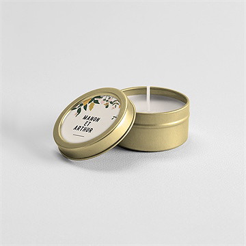 Bougie mariage vintage champetre - Mise en situation