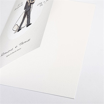 Livret de messe mariage mariés illustrés - Détail du livret