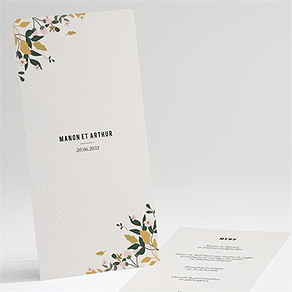 Menu mariage vintage champetre