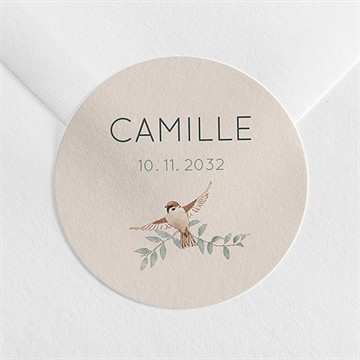 Sticker naissance sur un arbre perché