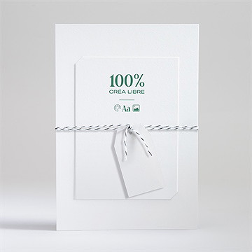 Faire-part mariage vierge superposé