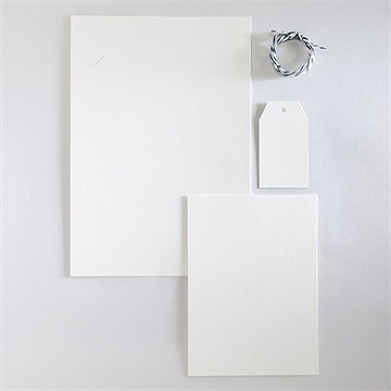 Faire-part mariage vierge superposé - Vue d'ensemble recto