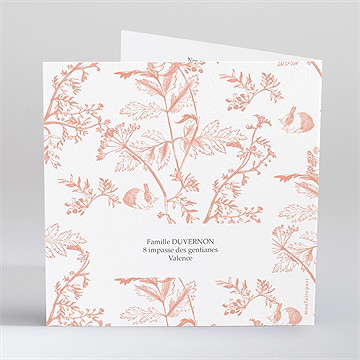 Faire-part naissance notre joie - Dos du faire-part