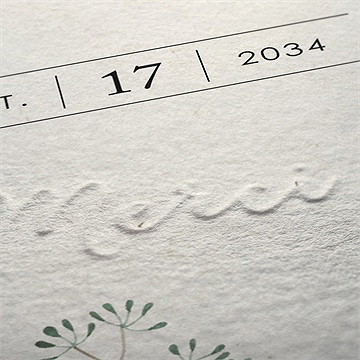 Remerciement mariage sauvage - Détail de la carte