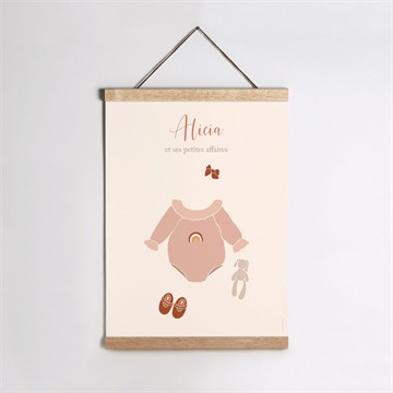 Affiche naissance enfantine