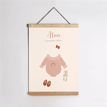 Affiche naissance enfantine
