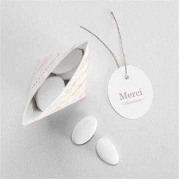 Boîte de dragées communion toujours plus haut etui - Intérieur de la boîte