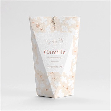 Boîte de dragées communion toujours plus haut etui - Dos de la boîte