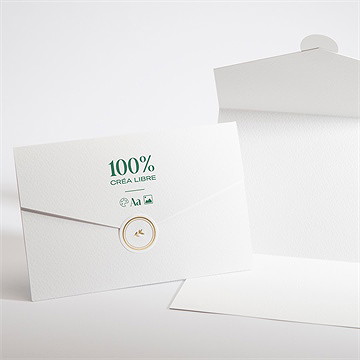 Faire-part mariage vierge enveloppe
