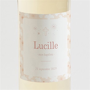 Etiquette de bouteille baptême l'envolée